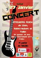 Concert des ateliers rock le 27 janvier dans la salle Resteigne-City